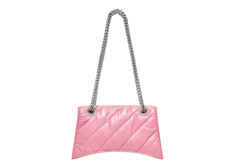 Balenciaga Crush Chain Bag Small Quilted Pink