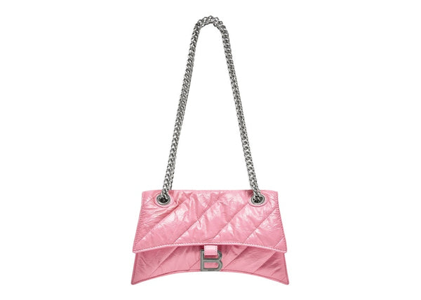 Balenciaga Crush Chain Bag Small Quilted Pink