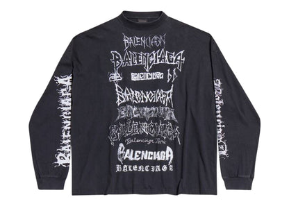 Balenciaga DIY Metal Longsleeve Medium Fit T-Shirt Black/White 