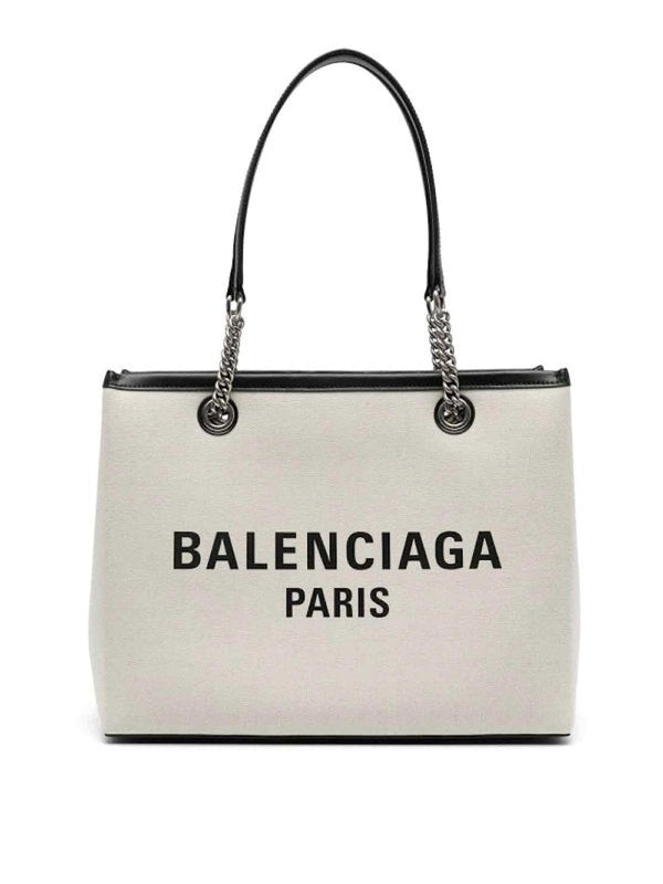 Balenciaga Duty Free Tote Medium Size Bag White/Black