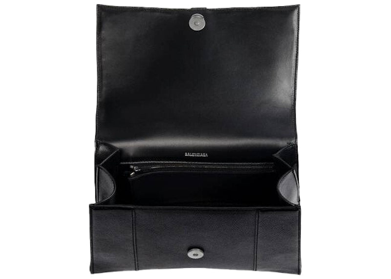 Balenciaga Hourglass Top Handle Bag Medium Black