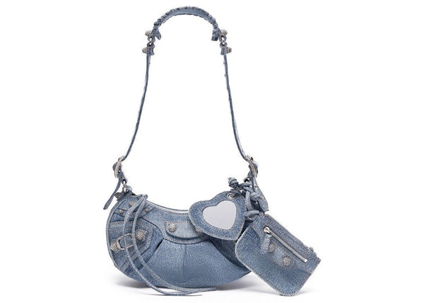 Balenciaga Le Cagole XS Shoulder Bag Demin Blue