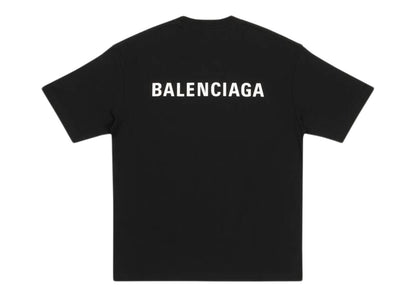 Balenciaga Logo Medium Fit T-shirt Black