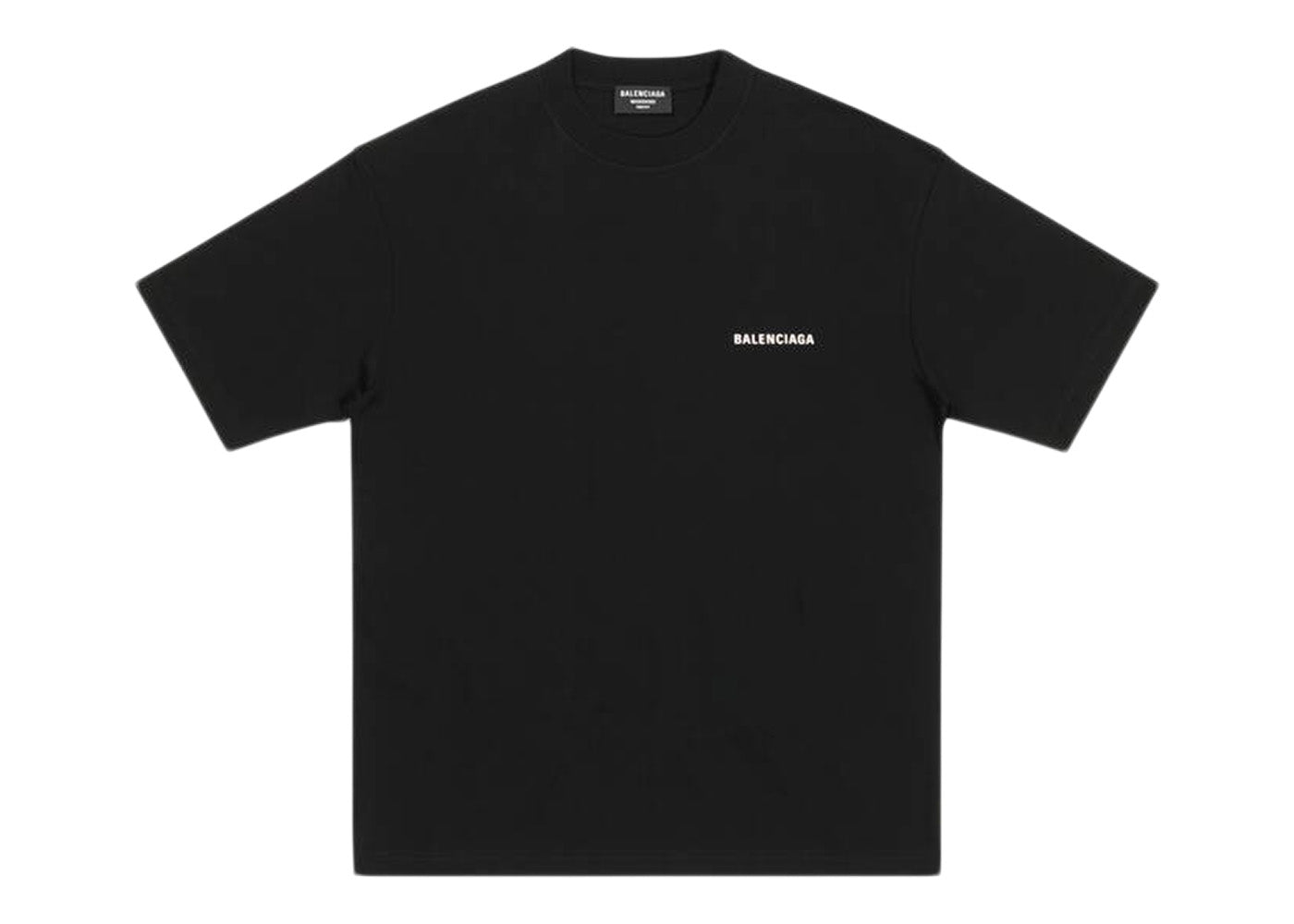 Balenciaga Logo Medium Fit T-shirt Black