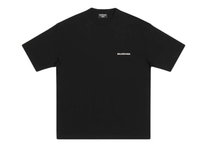 Balenciaga T-shirt coupe moyenne avec logo Noir 