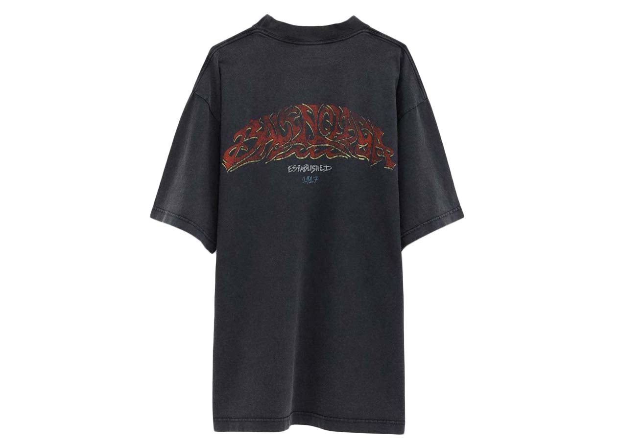 Balenciaga Medium Fit T-shirt Dark Gray