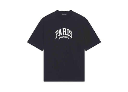 Balenciaga T-shirt Cities Paris Coupe Moyenne Noir | 