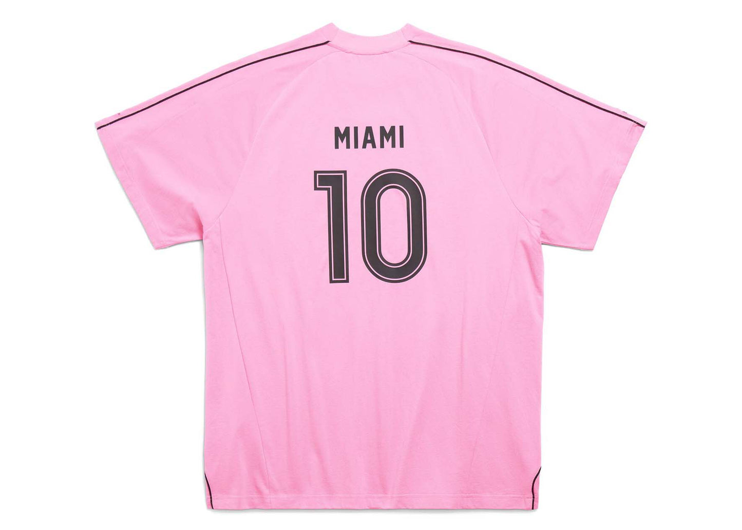 Balenciaga Miami Soccer T-Shirt Oversized Pink/Black