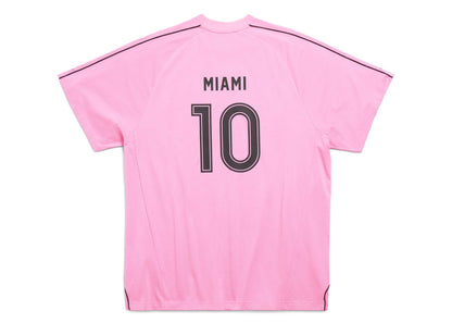 Balenciaga Miami Soccer T-Shirt Oversized Pink/Black