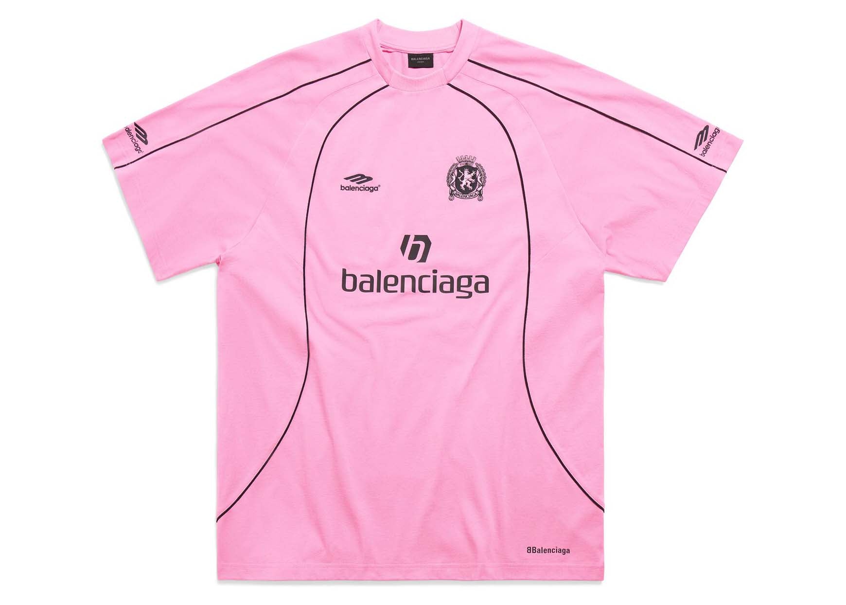 Balenciaga Miami Soccer T-Shirt Oversized Pink/Black – Sneaker Store Co