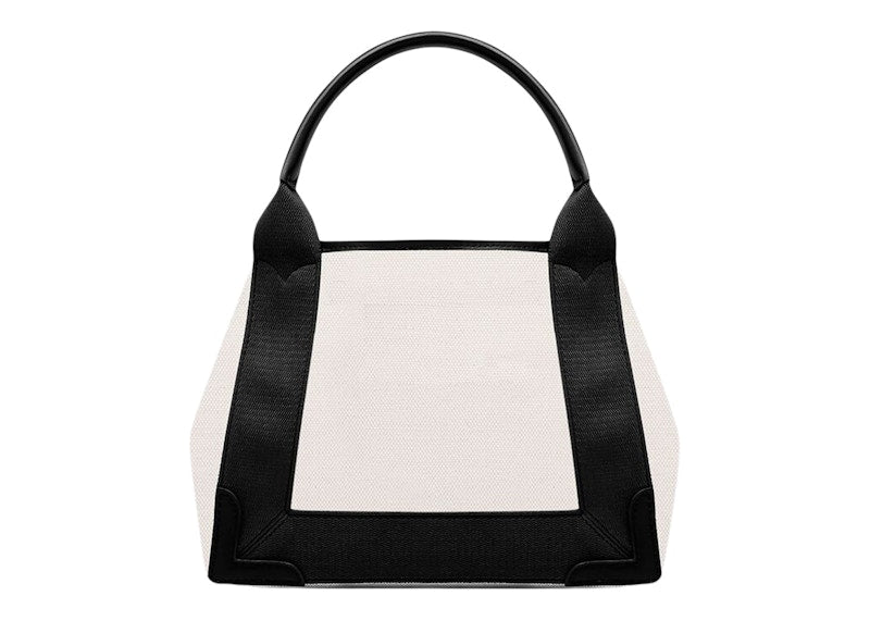 Balenciaga Navy Cabas Tote Bag XS Light Beige/Black