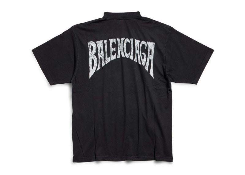 Balenciaga Paris Tropical T-Shirt Medium Fit Schwarz