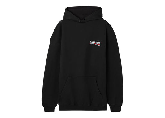 Balenciaga Political Campaign Large Fit Hoodie Black 