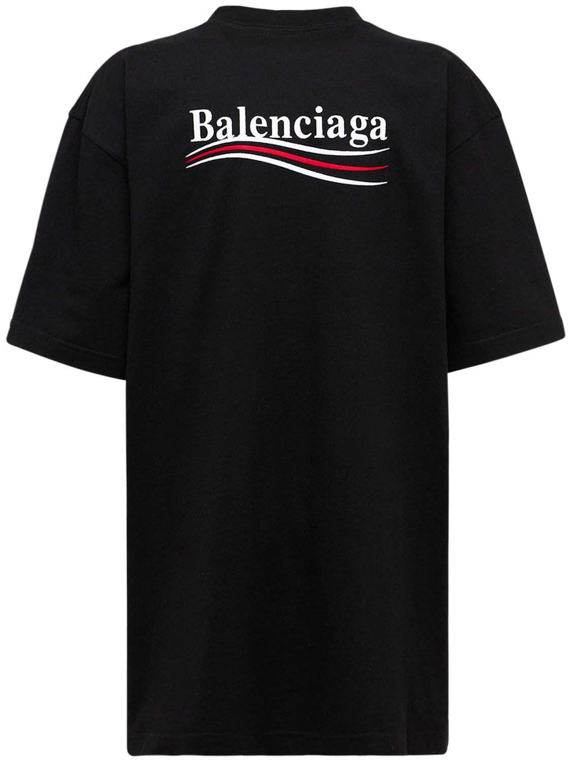 Balenciaga Political Campaign T-Shirt in großer Passform, Schwarz 