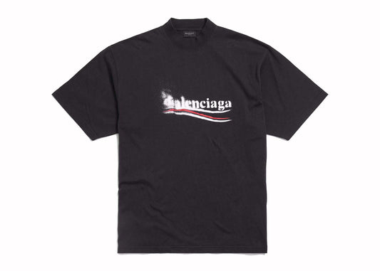 Balenciaga T-shirt Pochoir Politique Noir/Blanc 