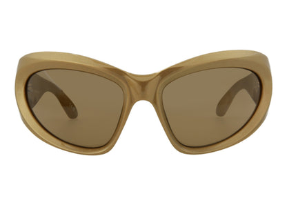 Balenciaga Shield Sunglasses Gold/Brown