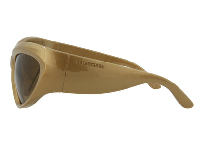 Balenciaga Shield Sunglasses Gold/Brown 