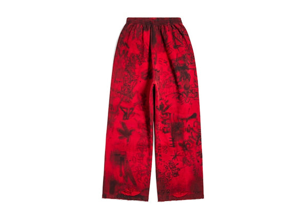 Balenciaga Skater Baggy Sweatpants Red