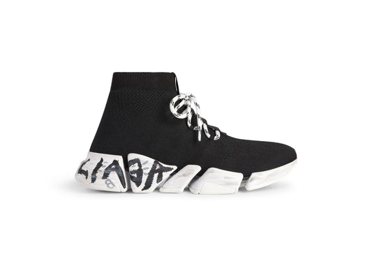 Balenciaga Speed ​​​​2.0 À Lacets Noir Graffiti 