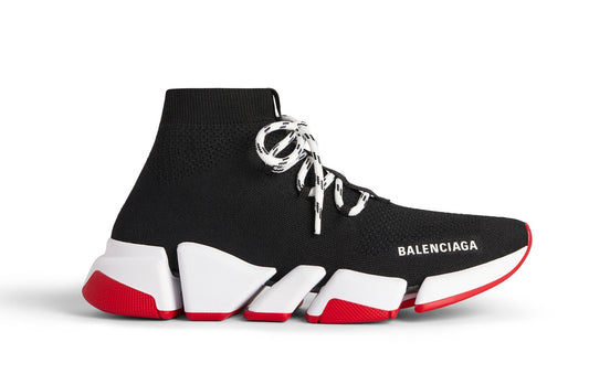 Balenciaga Speed ​​2.0 Lace Up Black Red Sole 