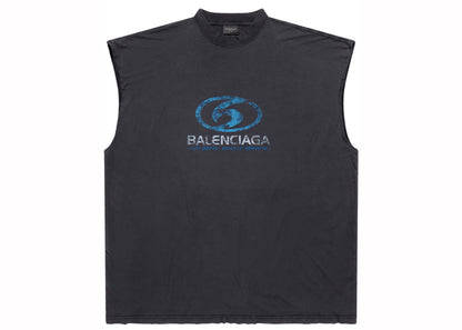 Balenciaga Surfer Sleeveless T-shirt Black 