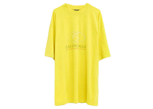 Balenciaga T-shirt Surfer Coupe Moyenne Jaune 