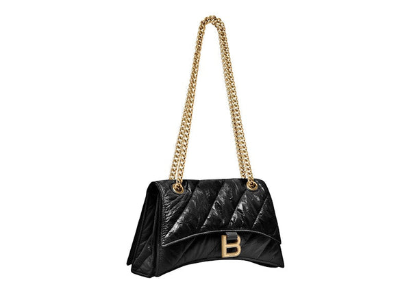 Balenciaga Women's Crush Small Chain Bag Quilted Black