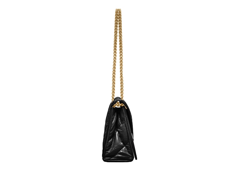 Balenciaga Women's Crush Small Chain Bag Quilted Black