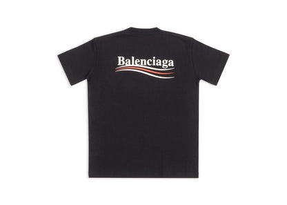 Balenciaga Women's Political Campagin Small Fit T-Shirt Black