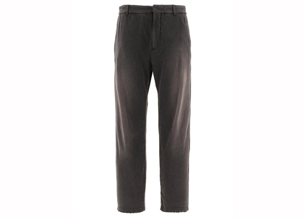Balenciaga Worn Out Cotton Knit Trousers Black