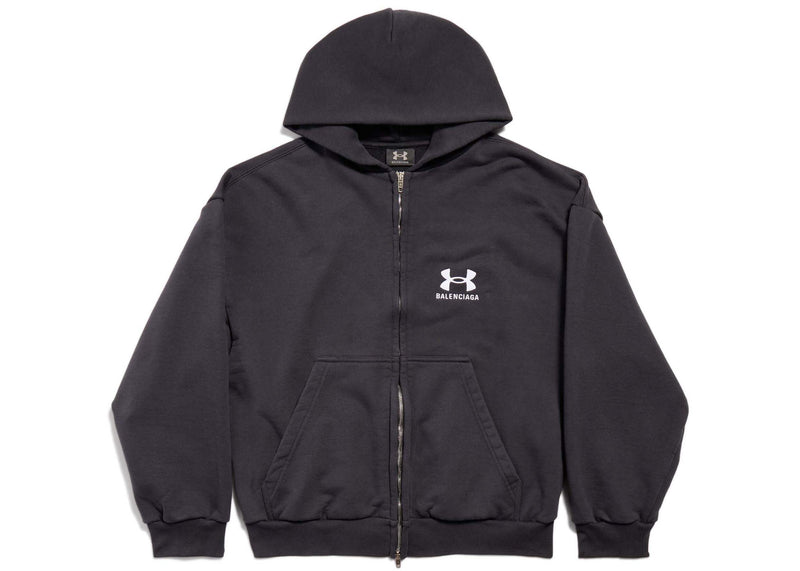 Balenciaga x Under Armour Zip-Hoodie Regular Fit Schwarz/Weiß 