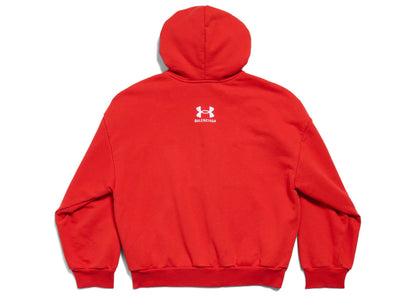 Balenciaga x Under Armour Sweat à capuche zippé coupe classique Rouge/Blanc 