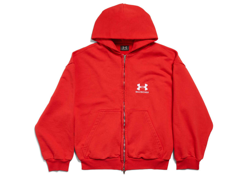 Balenciaga x Under Armour Zip-Hoodie Regular Fit Rot/Weiß