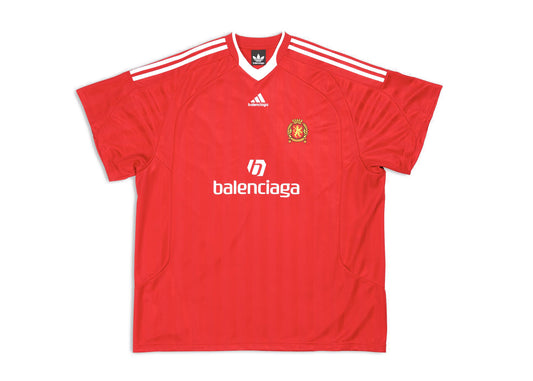 Balenciaga x adidas T-shirt surdimensionné de football rouge 