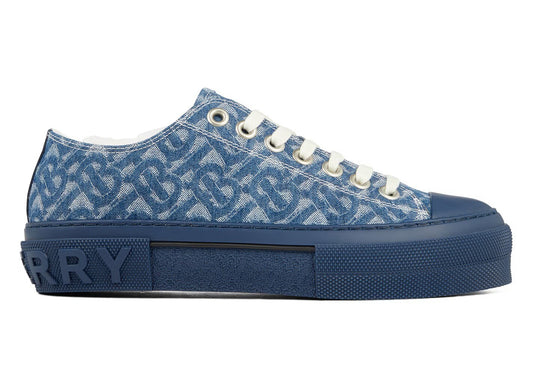 Burberry Monogram Pattern Low Top Denim Blue