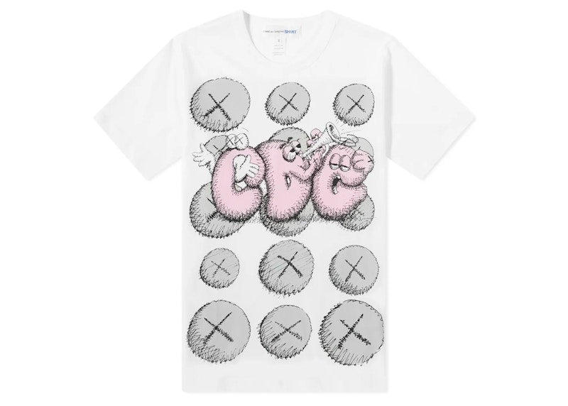 Comme des Garcons Shirt x KAWS T-shirt White/Pink/Grey