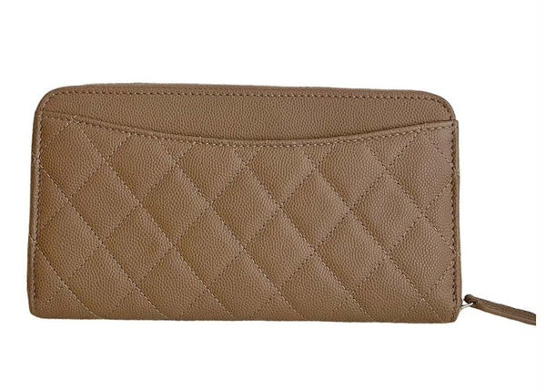 Chanel Classic Long Zipped Wallet Biege