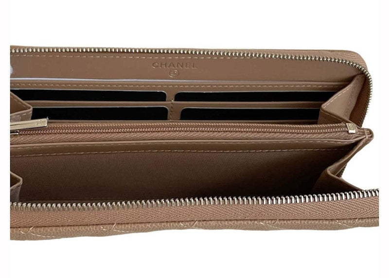 Chanel Classic Long Zipped Wallet Biege