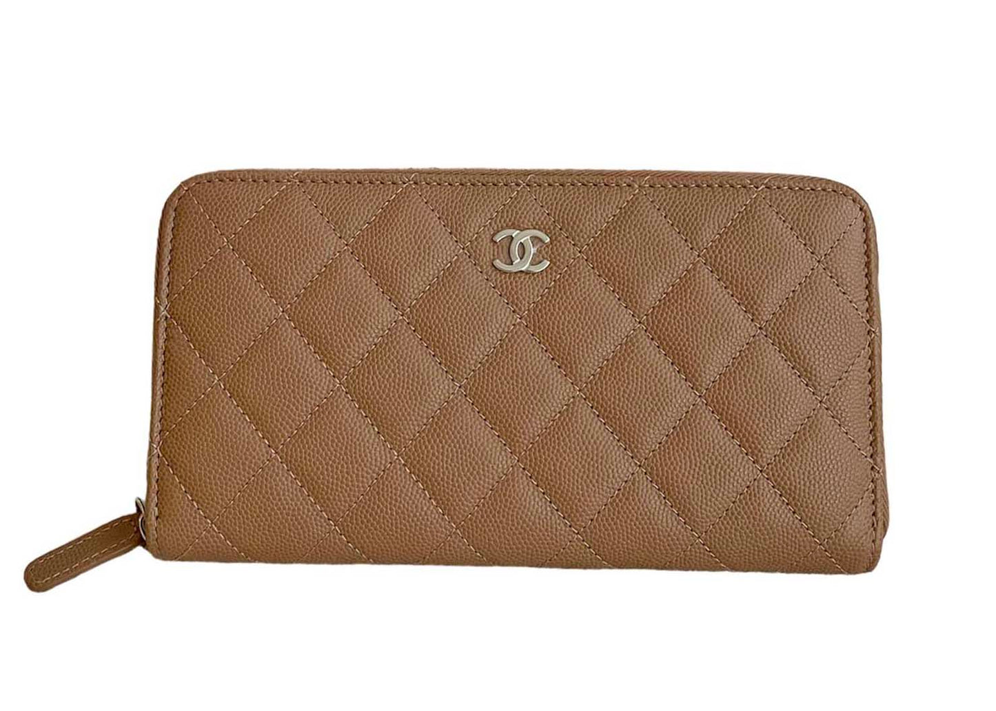 Chanel Classic Long Zipped Wallet Biege (AP0242)