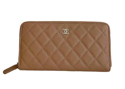 Chanel Classic Long Zipped Wallet Biege (AP0242) 