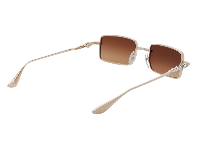 Chrome Hearts Buckle Rider Sunglassses Silver Gold Rustic