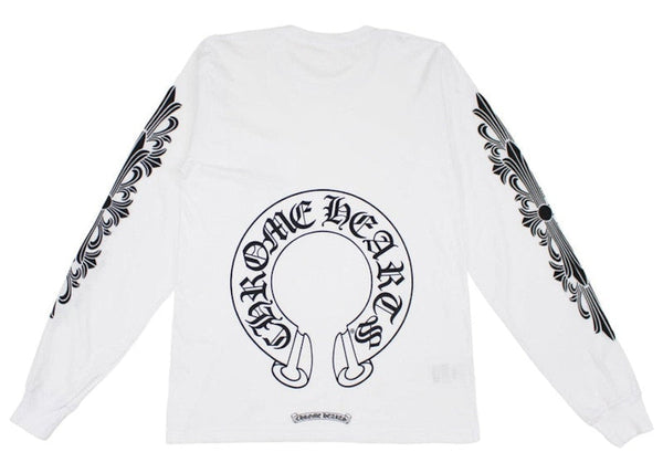 Chrome Hearts Floral Horseshoe L/S T-shirt White