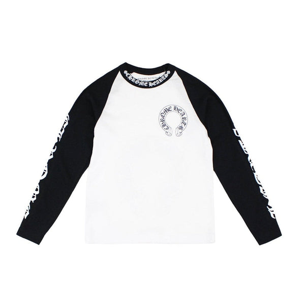 Chrome Hearts Horseshoe Baseball Shirt White/Black