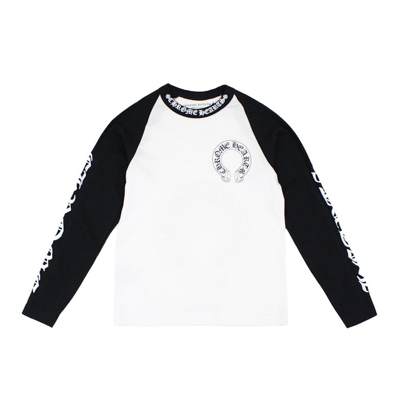 Chrome Hearts Horseshoe Baseball Shirt White/Black
