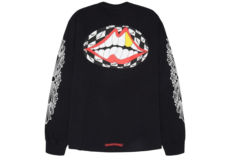 Chrome Hearts Matty Boy Flower Chomper L/S T-shirt Black