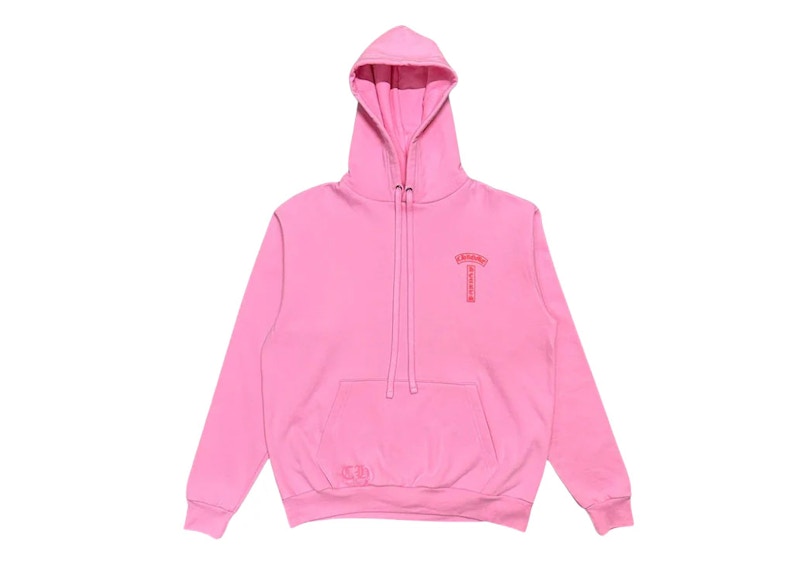 Chrome Hearts Red Logo Hoodie Pink