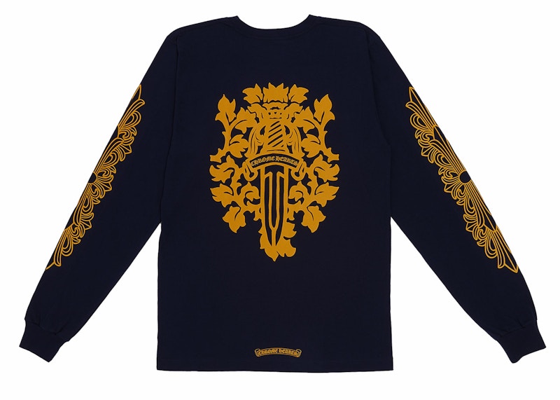 Chrome Hearts V89 Dagger L/S T-shirt Navy/Yellow