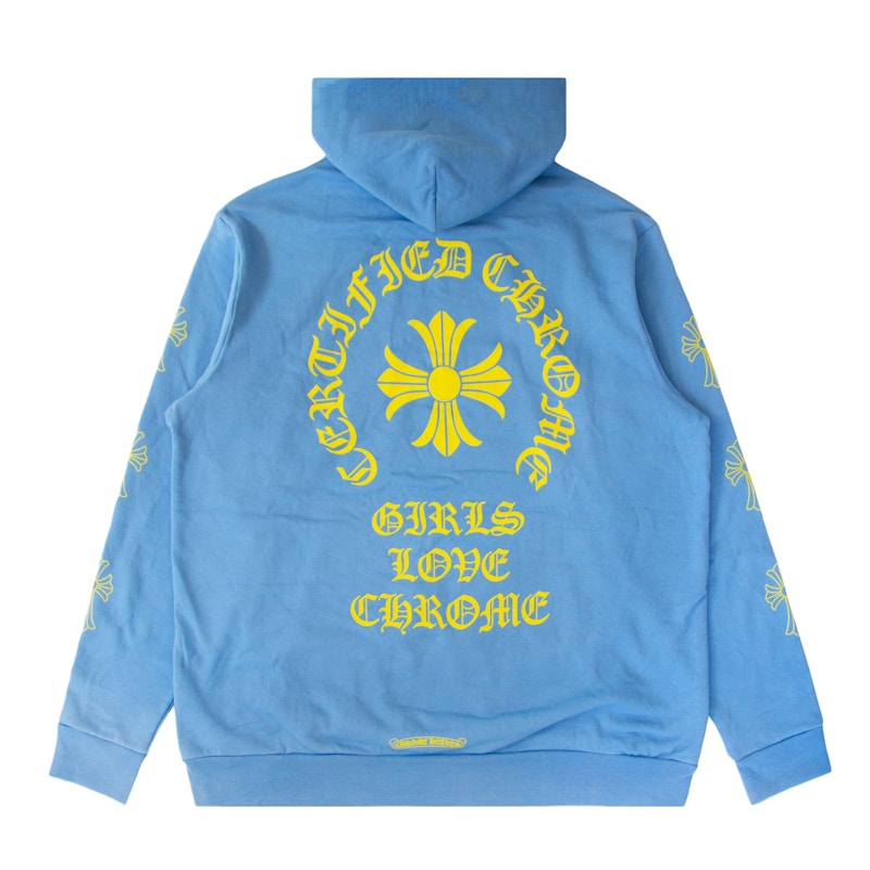 Sweat à capuche Chrome Hearts x Drake Girls Love Chrome bleu clair