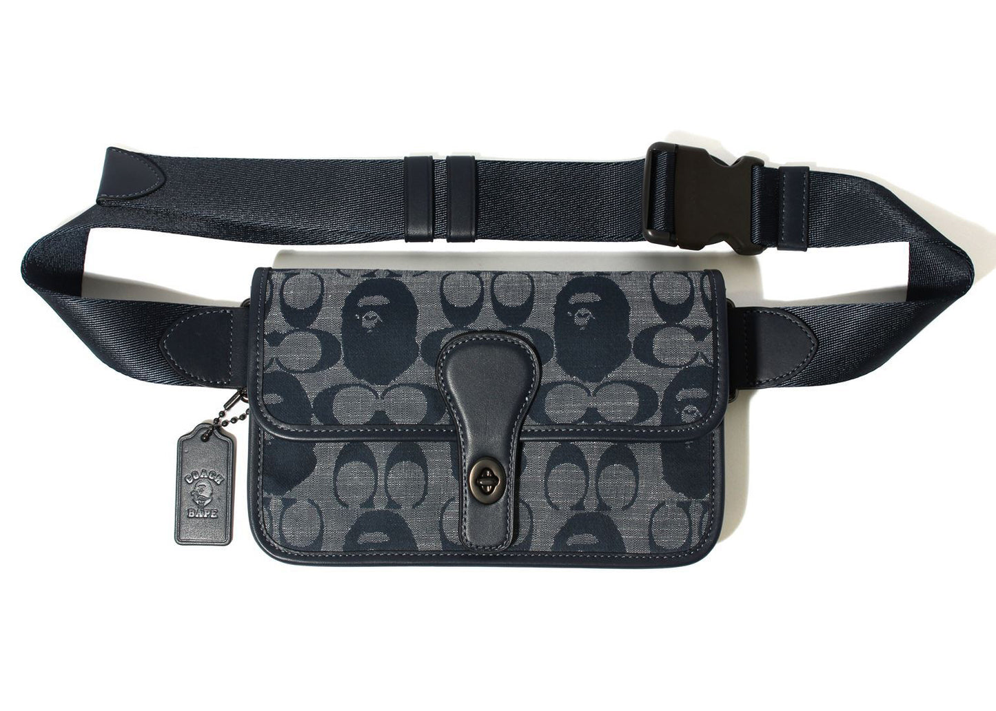 Coach x BAPE Turnlock Tab Belt Bag Navy