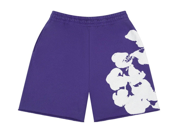 Denim Tears Big Cotton Wreath Sweat Shorts Purple